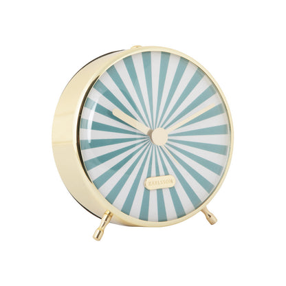 Karlsson - Alarm Clock Candy Swirl - Turquoise Blue and White