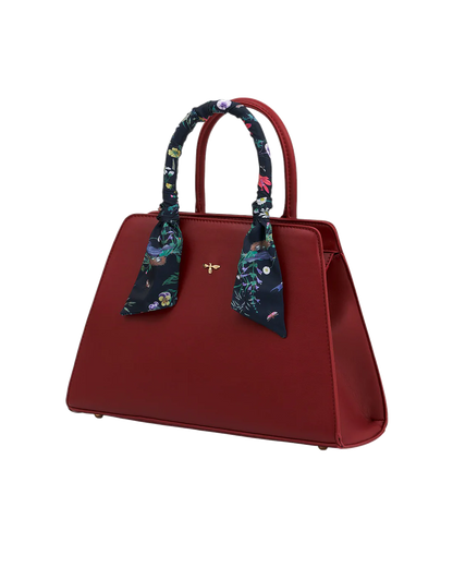 Fable England - Burgundy Large Structured Tote