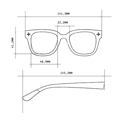 OKO12-B3H-GR Giovanni - Black Havana - Green Lense