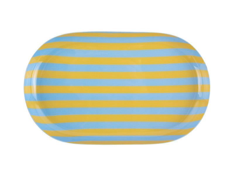 Small Oval Striped Tray - Various