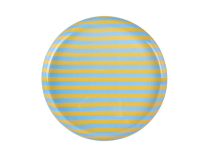 Round Striped Summer Plate  - Various