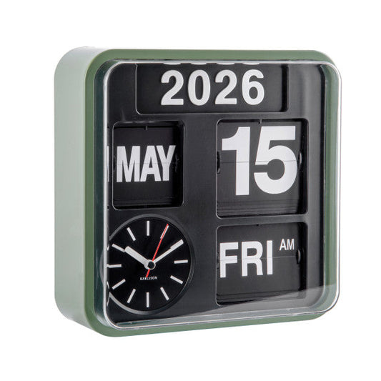Karlsson - Mini Flip Wall Clock - Green