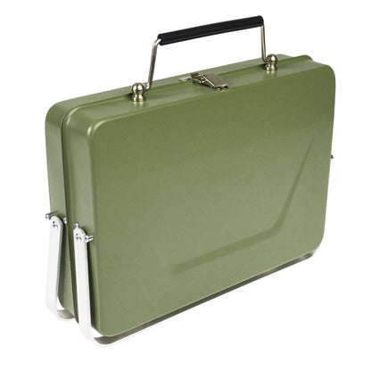 Portable Suitcase Bbq - Khaki Green