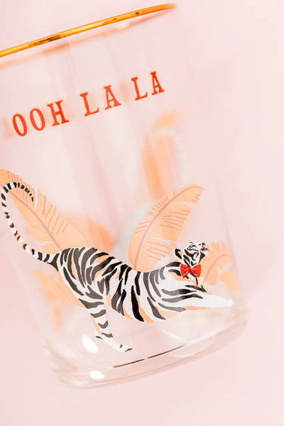 Yvonne Ellen - High Ball Glass - Tiger "Ooh La La"