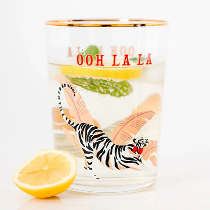 Yvonne Ellen - High Ball Glass - Tiger "Ooh La La"