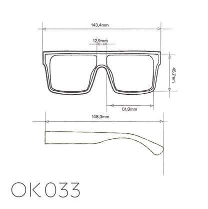 OKO33-BK-YE Tokyo - Black - Yellow Lense
