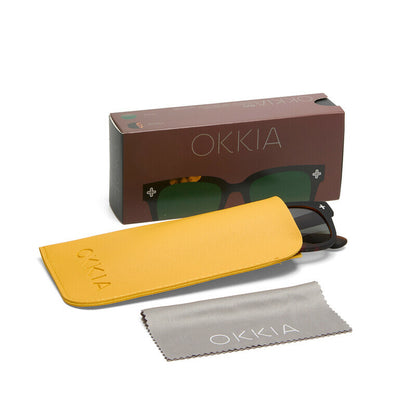 OKO12-B3H-GR Giovanni - Black Havana - Green Lense