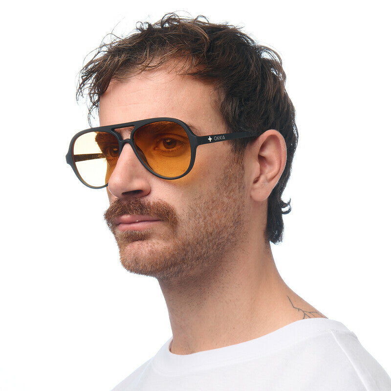 OKO21-BK-YE  Alessio - Black - Yellow Lense