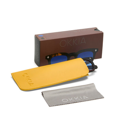 OKO68-B3H-BL  Firenze - Black Havana - Blue Lense