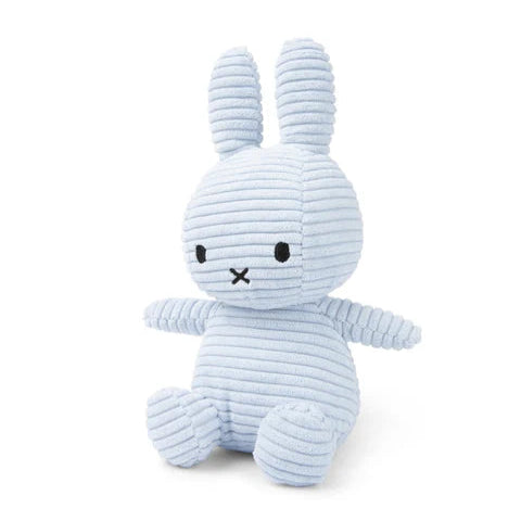Miffy Corduroy Soft Toy - Ice Blue - 23cm