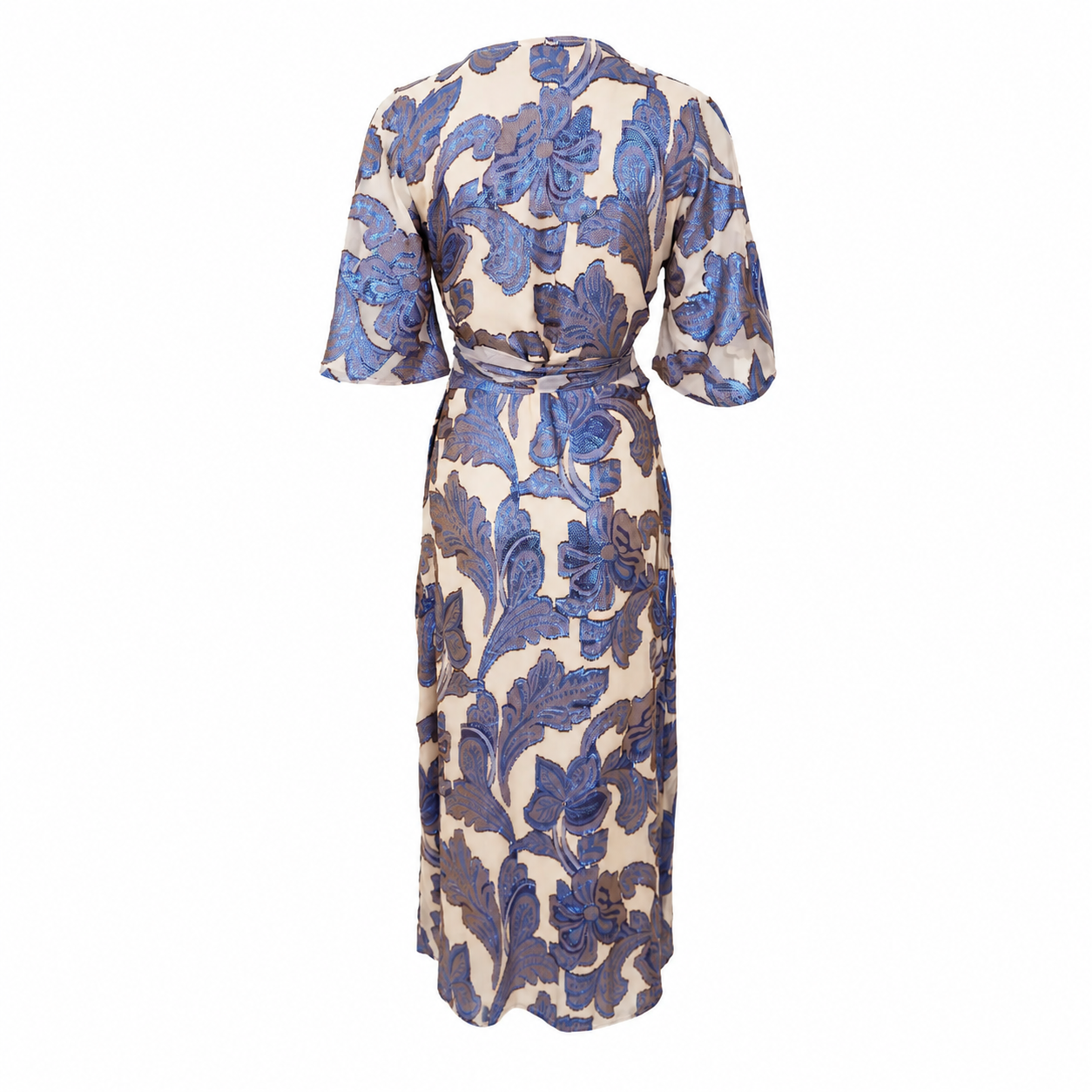 Black Colour - Kenzie Wrap Dress - Blue