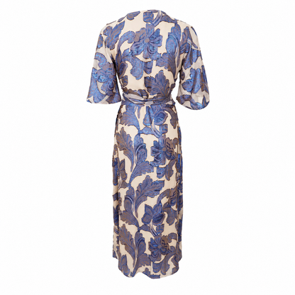 Black Colour - Kenzie Wrap Dress - Blue