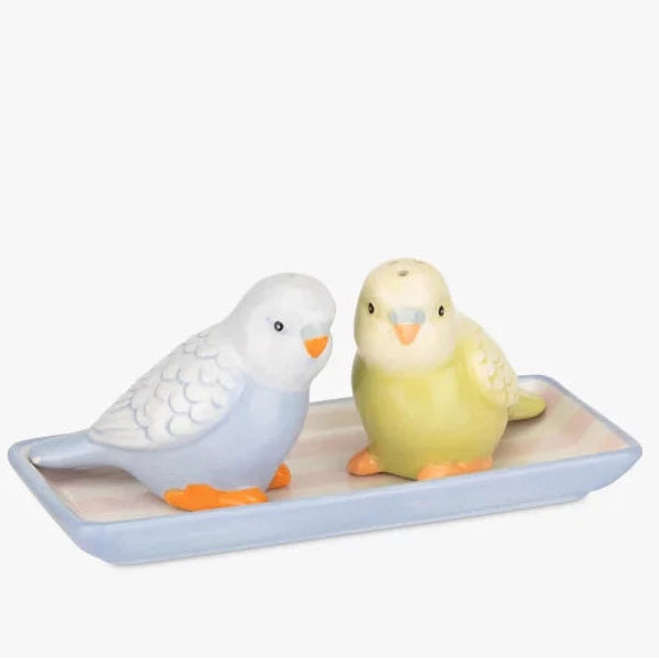 Cath Kitson - Boxed Budgie Stoneware Salt & Pepper shaker