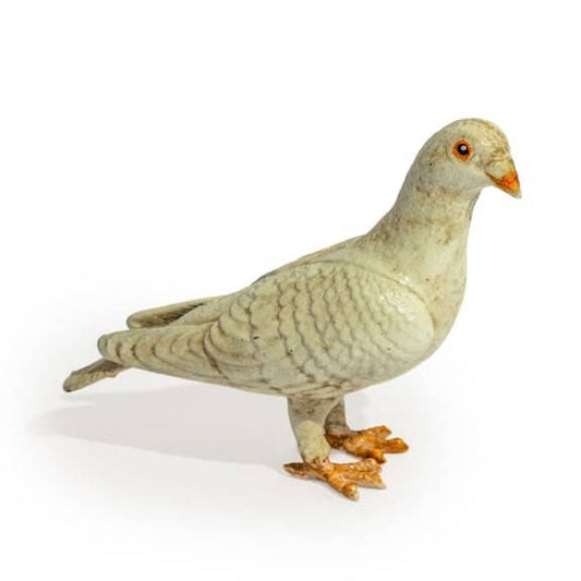 Cast Iron Standing White Dove Figure