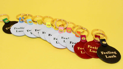 Feeling Lush Smilie Key Fob: Yellow