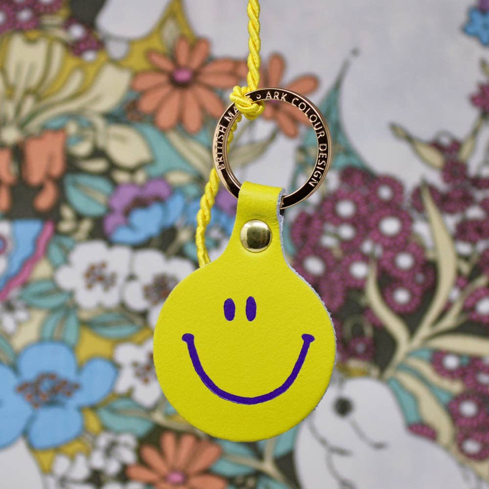 Feeling Lush Smilie Key Fob: Yellow