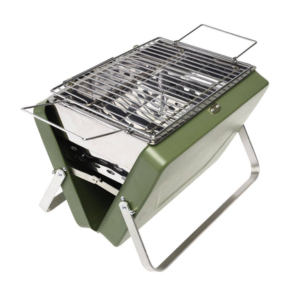 Portable Suitcase Bbq - Khaki Green