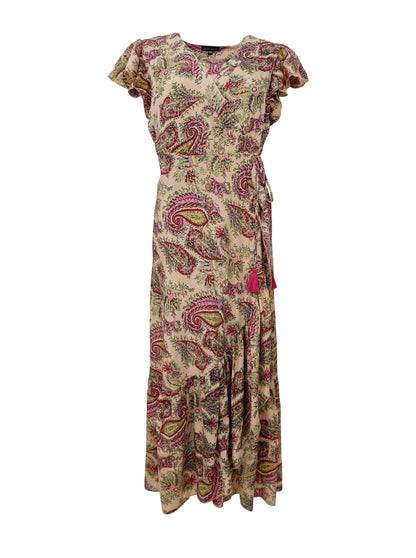 Black Colour - Luna Flared Wrap Dress - Ruby Meadow