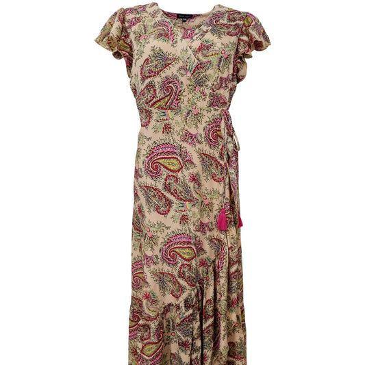 Black Colour - Luna Flared Wrap Dress - Ruby Meadow