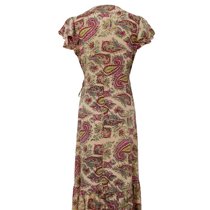 Black Colour - Luna Flared Wrap Dress - Ruby Meadow