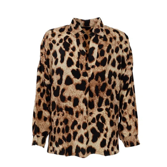 Black Colour Leopard Kaftan Tunic