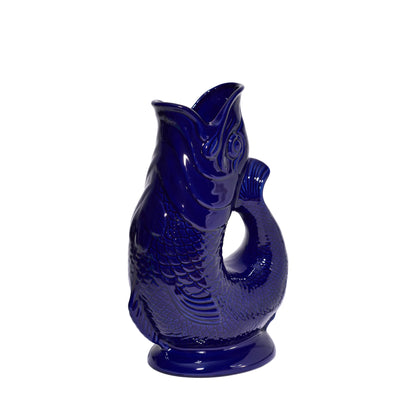 Cobalt Blue Original Gluggle Jug Pitcher Vase: L (22cm high, 0,6 liter)