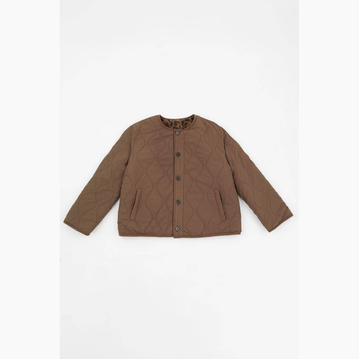 Leopard Print Reversible Jacket in Brown - Medium (UK 12-14)