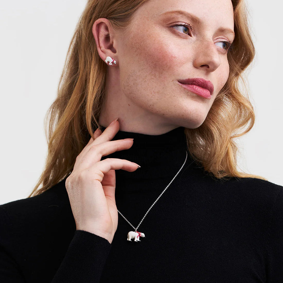 Fable - Cosy Polar Bear Necklace - Silver