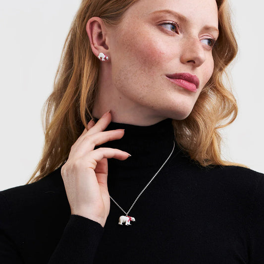 Fable - Cosy Polar Bear Necklace - Silver