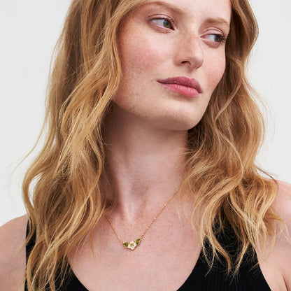 Fable - Poppy Anemone Necklace - Gold