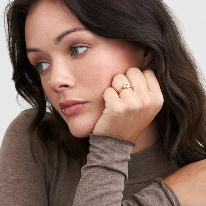 Fable - Poppy Anemone Ring - Size 6 - Gold