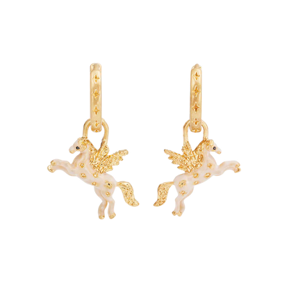 Fable England - Pegasus Huggie Earrings