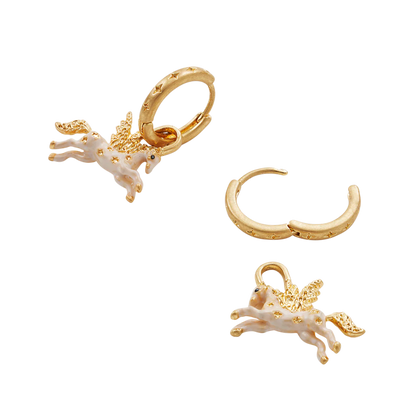 Fable England - Pegasus Huggie Earrings