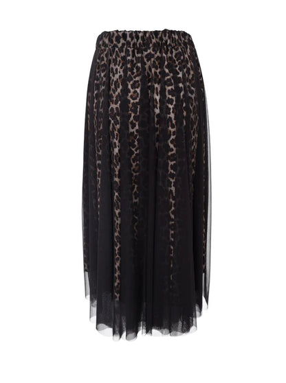 Black Colour - Black Leo Mesh Skirt