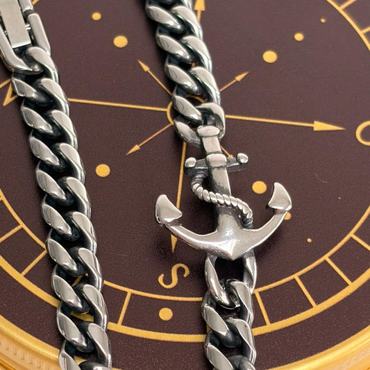 Solid Stainless Steel Anchor Bracelet