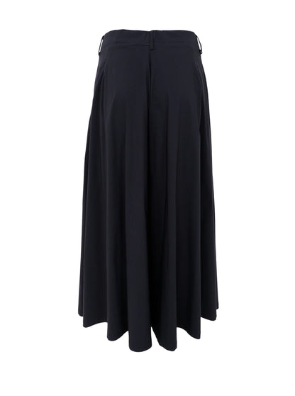 Black Colour - Davina Split Skirt - Black