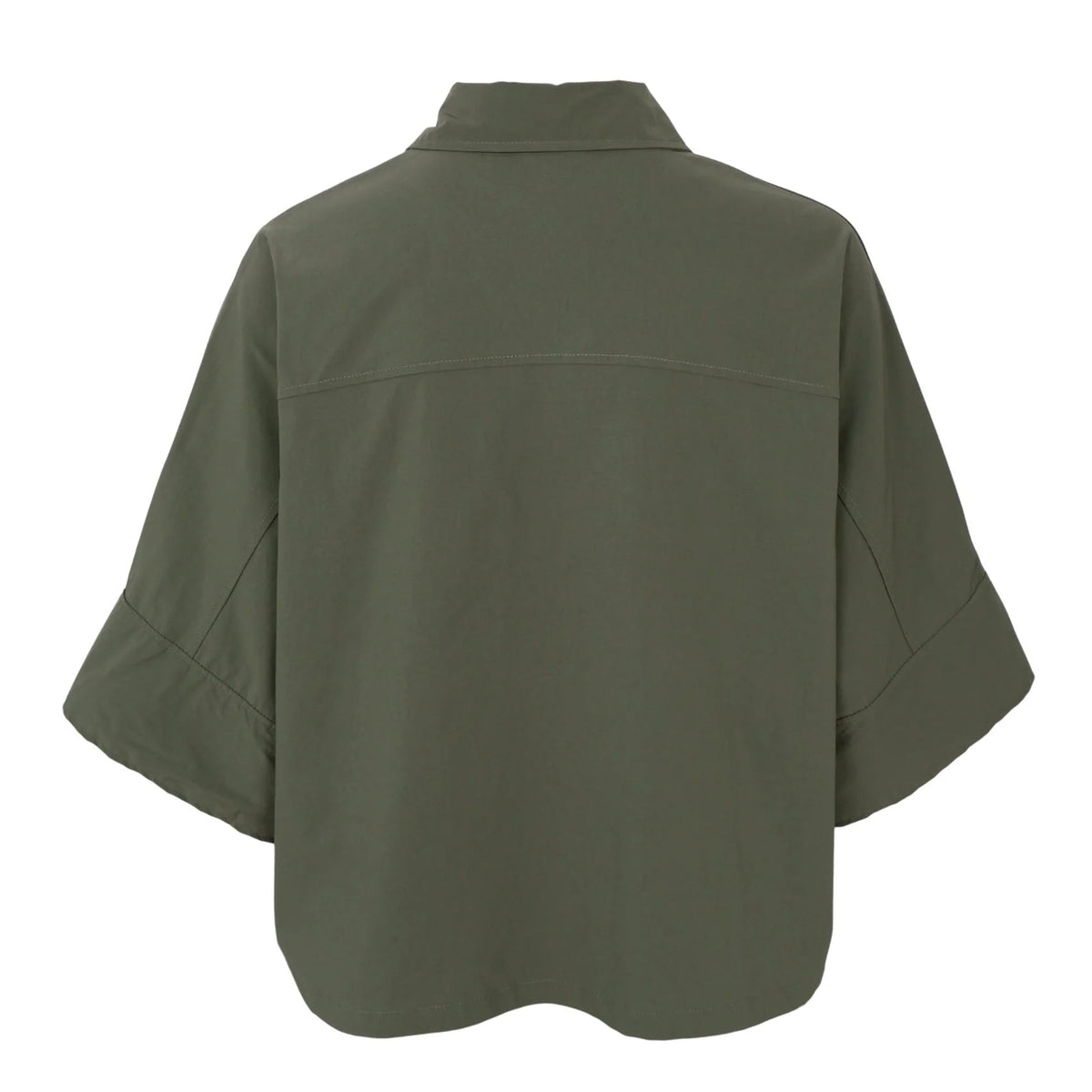 Black Colour - Davina Loose Shirt - Army Green
