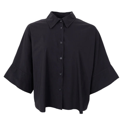 Black Colour - Davina Loose Shirt - Black