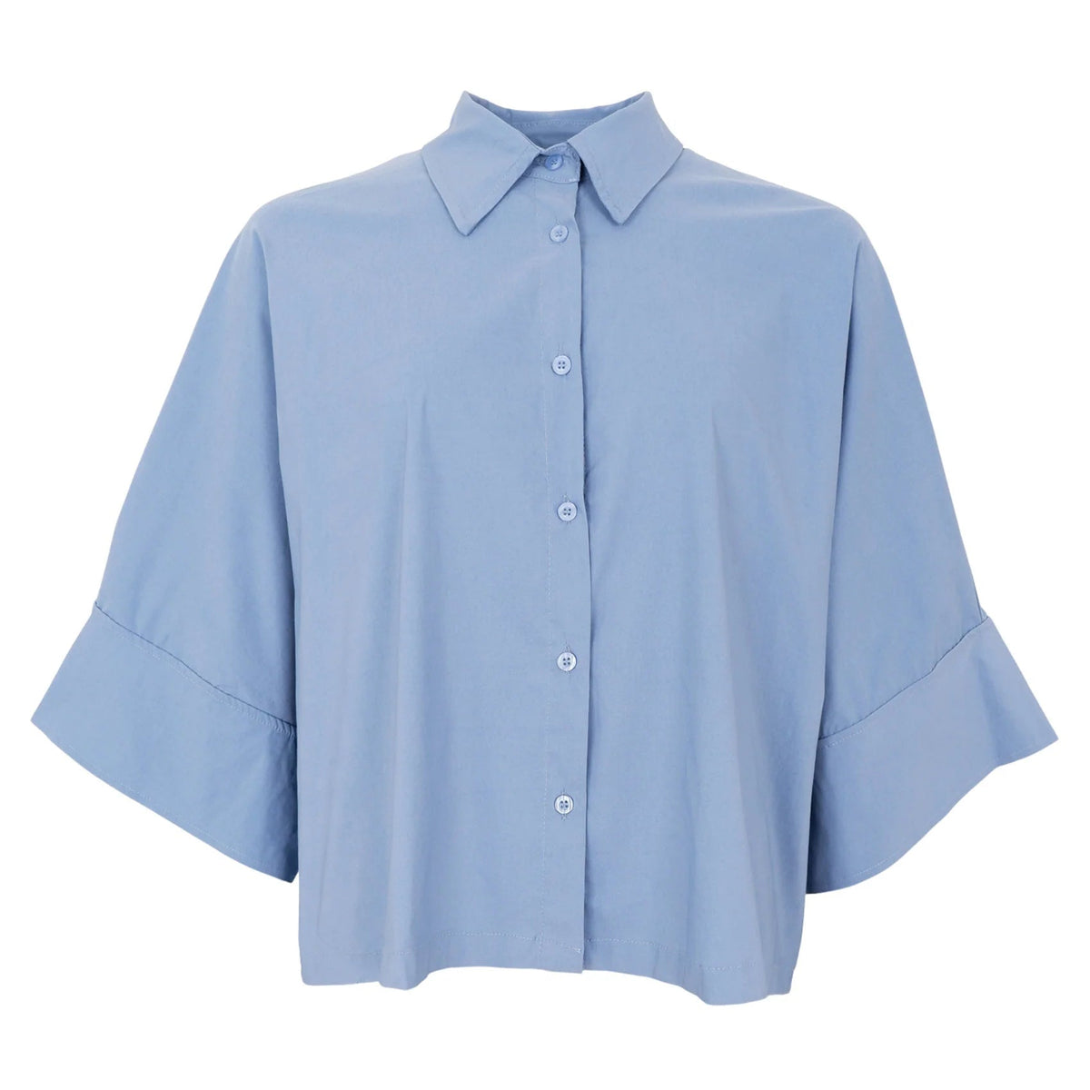 Black Colour - Davina Loose Shirt - Dust Blue