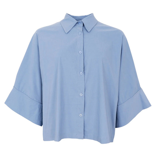 Black Colour - Davina Loose Shirt - Dust Blue