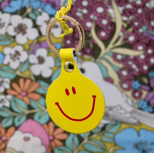 Feeling Lush Smilie Key Fob: Yellow