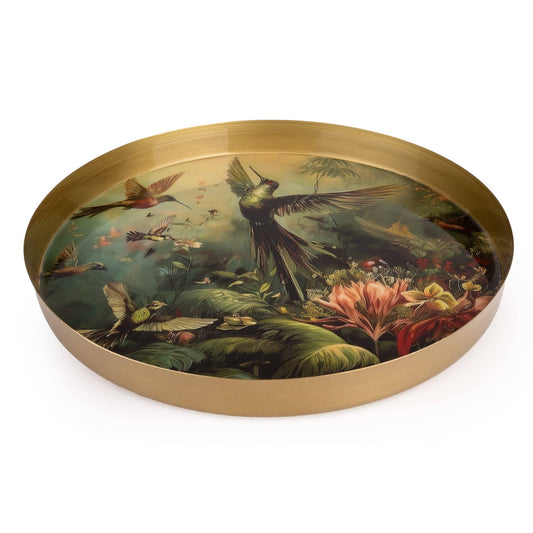 Hummingbird design Metal Tray