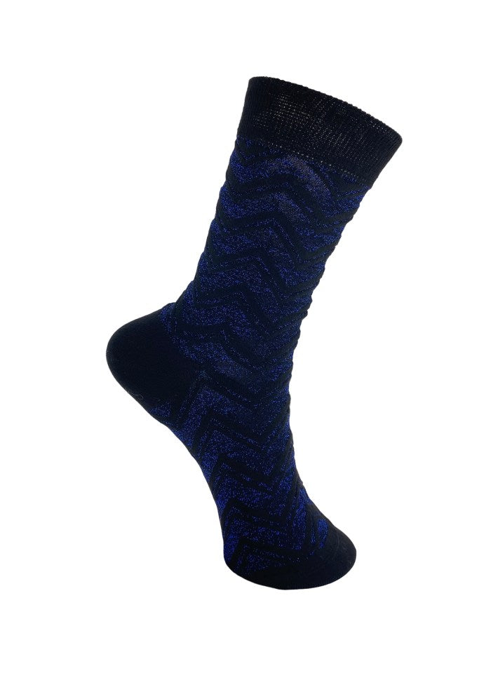 Zig Zag Glitter Sock