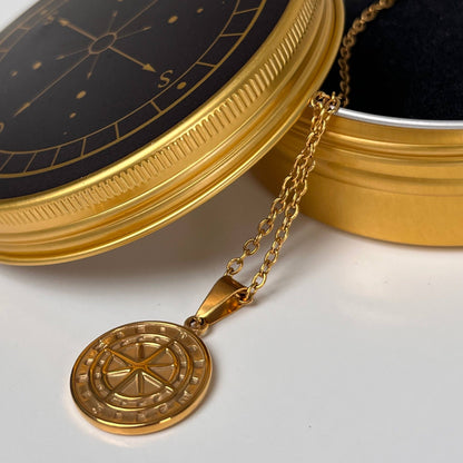Sons Limited - Compass Necklace - Gold