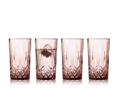 LYNGBY GLASS Highball Sorrento 38 cl 4 pcs Pink
