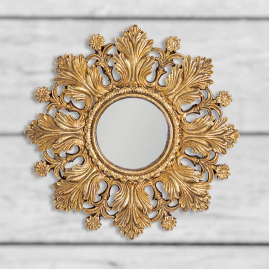 Antique Gold Frame Ornex Small Convex Mirror