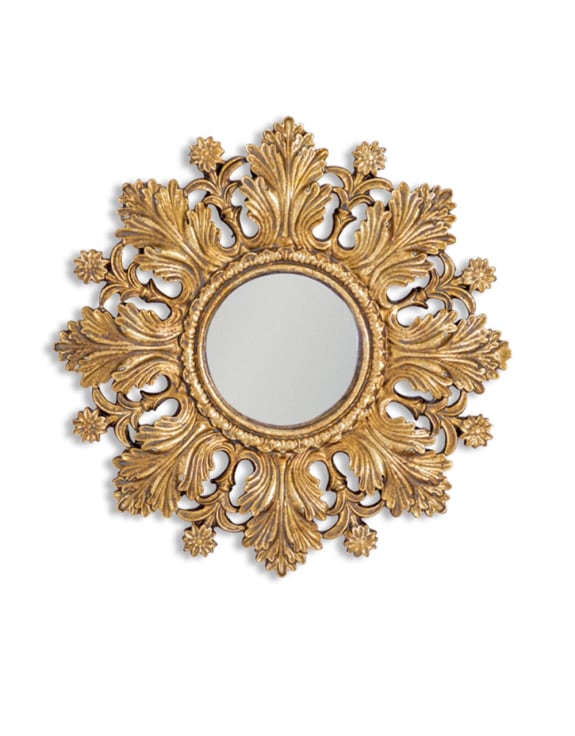 Antique Gold Frame Ornex Small Convex Mirror