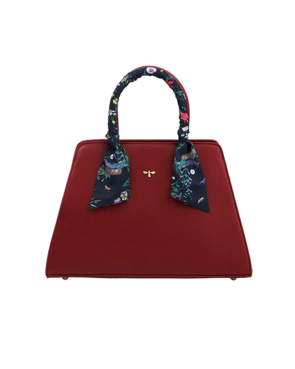 Fable England - Burgundy Large Structured Tote