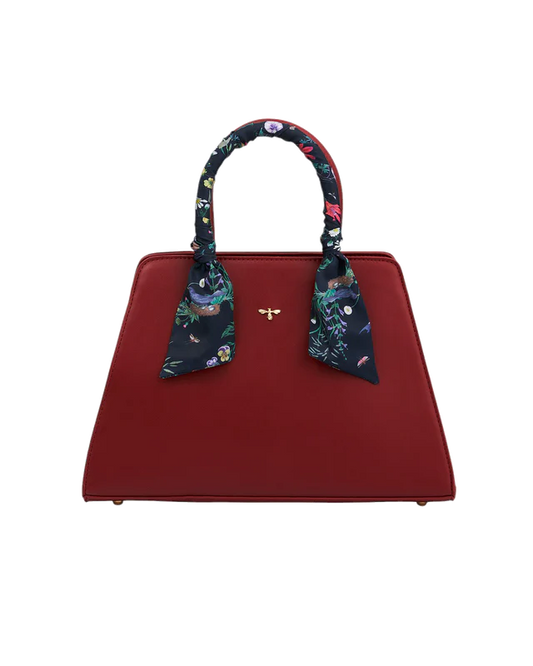 Fable England - Burgundy Large Structured Tote