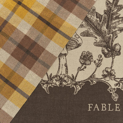 Fable England - Taupe Woodland Tales Jacquard Scarf